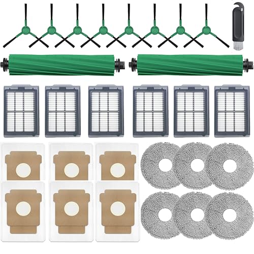 Ersatzteil-Set für iRobot Roomba Plus 505/405 Combo Roboter-Staubsauger: 2 Rollenbürsten, 6 Wischpads, 6 Hepa-Filter, 8 Seitenbürsten, 6 Staubsaugerbeutel Ersatzteil-Set für iRobot Roomba Plus 505/405 Combo Roboter-Staubsauger: 2 Rollenbürsten, 6 Wischpads, 6 Hepa-Filter, 8 Seitenbürsten, 6 Staubsaugerbeutel von JoyBros