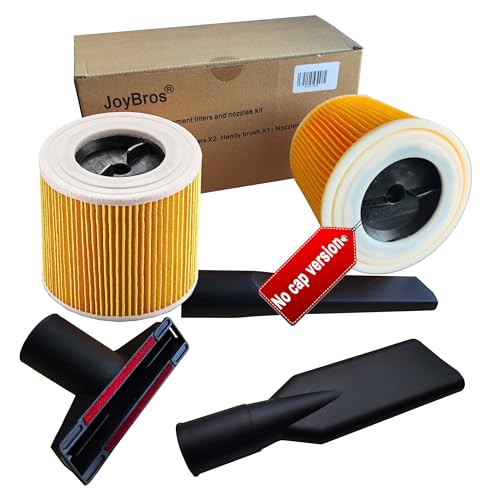 JoyBros 2X Patronenfilter für Kärcher wd3 sv wd2 Plus WD3 V-17 Premium wd3p mv2 mv3 se 4001 se 4002 Filter ohne Kappe 6.414-552.0 KFI 3310 3X Fugendüse Zubehör von JoyBros