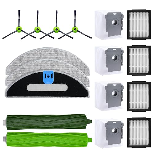 JoyBros Staubsauger-Zubehör-Set für Irobot iRobot Roomba Combo i3 + i5 + J5+ Roboter-Staubsauger, 1 Set Bürstenrollen, 4 Hepa-Filter, 3 Wischpads, 4 Seitenbürsten, 4 Staubbeutel, nicht für J7 und J9 JoyBros Staubsauger-Zubehör-Set für Irobot iRobot Roomba Combo i3 + i5 + J5+ Roboter-Staubsauger, 1 Set Bürstenrollen, 4 Hepa-Filter, 3 Wischpads, 4 Seitenbürsten, 4 Staubbeutel, nicht für J7 und J9 von JoyBros