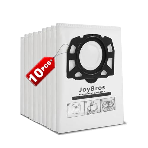 JoyBros Staubsaugerbeutel für Kärcher wd4 wd5 wd6 p wd5p wd6p Premium 2.863-006.0 KFI 487 MV4 MV5 MV6 Staubbeutel Säcke Bag Vliesbeutel Beutel (10-STÜCK) von JoyBros