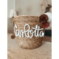 Personalisierter Korb Aufbewahrungskorb Baby Geschenk Dekokorb von JoyDevivreHandmade