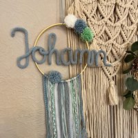 Personalisierter Traumfänger Mit Namen Namensring Baby Geschenk von JoyDevivreHandmade