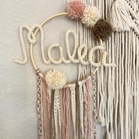 Traumfänger Mit Name | Namensschild| Türschild Kinderzimmerdeko| Geschenkidee Personalisiert Erster Geburtstag Taufgeschenk von JoyDevivreHandmade