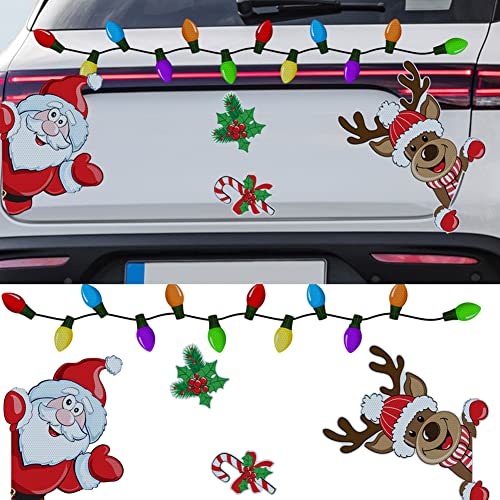 JoyFan 20-teiliges reflektierendes Auto-Magnet-Set, bunte Glühbirnen-Lichtmagnete mit 6 Magnetdraht, Kühlschrank, Garage, Magnet, Aufkleber für Weihnachten, Urlaub, Auto, Briefkasten-Dekoration von JoyFan