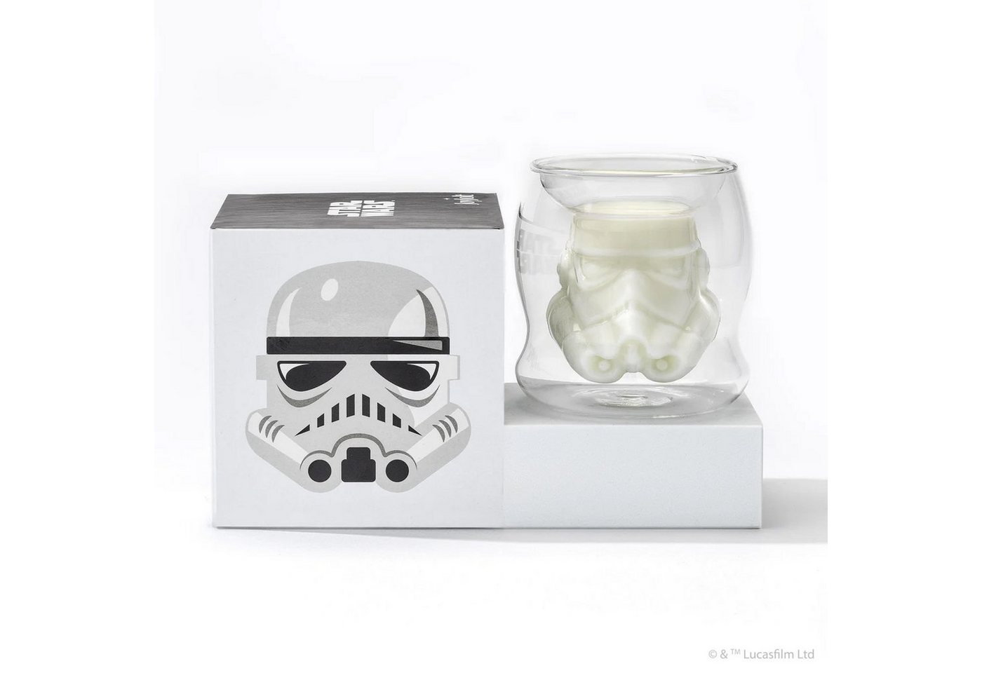 JoyJolt Espressoglas Stormtrooper 3D-Helm - Star Wars, doppelwandig von JoyJolt