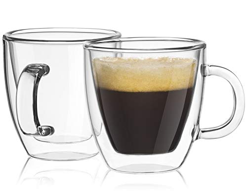 JoyJolt Savor Doppelwandige isolierte Gläser, Espressotassen, 153 ml, 2 Stück von JoyJolt