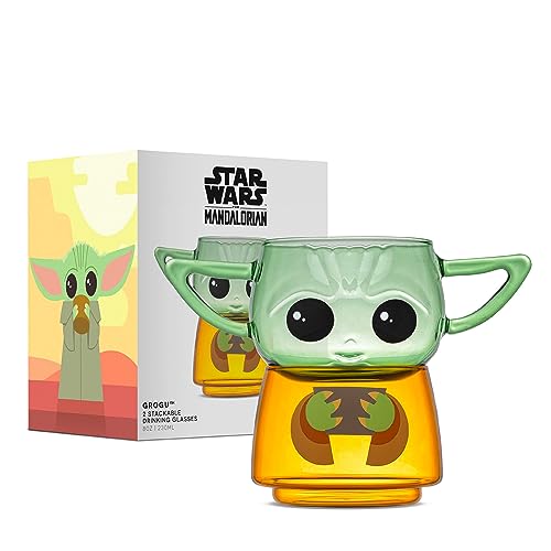 JoyJolt Star Wars™ Stapelbare Character Collection Grogu™ Stapelbare Gläser von JoyJolt