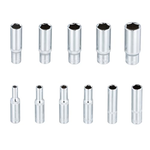 11 Stück Steckschlüssel Lang Satz, Langnuss Set, Glühkerzenschlüssel, Sechskant Tiefbett Steckschlüsseleinsatz, 4-14mm, Steckschlüssel-Einsatz Sechskant, Mattierter Chromoberfläche 11 Stück Steckschlüssel Lang Satz, Langnuss Set, Glühkerzenschlüssel, Sechskant Tiefbett Steckschlüsseleinsatz, 4-14mm, Steckschlüssel-Einsatz Sechskant, Mattierter Chromoberfläche von Joyan