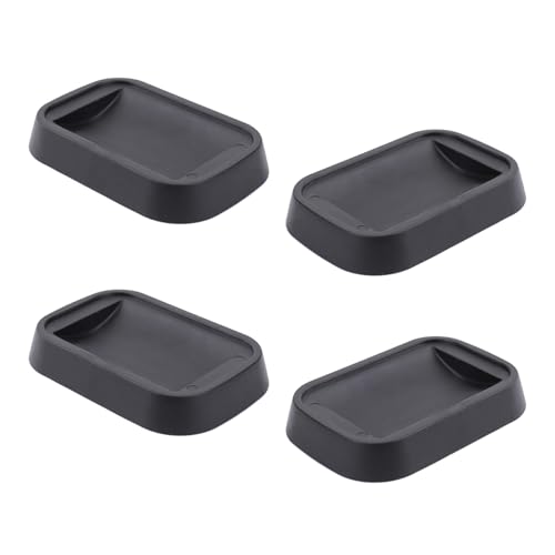 4 Stück Schwarz Möbeluntersetzer, Stuhl Schutz Füße, Stuhlbeinkappen Eckig, Anti-Rutsch-Stopper, Gummifüße Stuhl, Gummistopper, Strapazierfähig, für Schreibtisch, Couch, Stuhl, Sofa, Schrank von Joyan