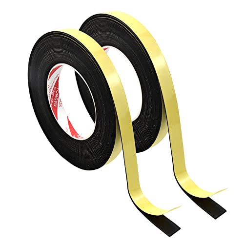 Dichtungsband Selbstklebend, 2 Rollen 10m x 15mm(B) x1mm(D) Selbstklebend Schaumstoff Klebeband Selbstklebender EVA-Dichtungsstreifen, für Tür Schalldämmung Anti-Kollision von Joyan