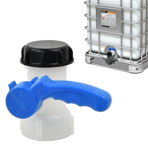 IBC Container-Klappenventil, 1000 L IBC Tote Tank Butterfly-Ventil Wasserhahn, Solide Konstruktion und Langlebigkeit, Praktisches DN40 (62 mm) Gewindeauslaufventil für IBC-Behälter von Joyan