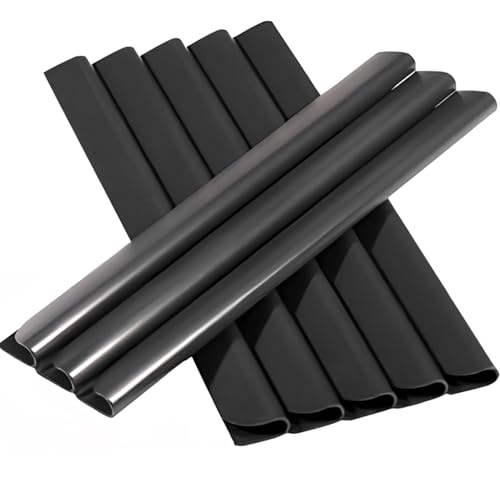 Joyan 24 Stück Doppelstabmattenzaun Zubehör - PVC Sichtschutzstreifen Klemmschienen und Befestigungsclips - Windschutz für Gartenzaun - Schwarz von Joyan