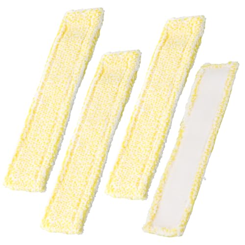 Joyan 4 Stück Wischbezug, Ersatz-Reinigungstuch-Pads, Fensterreiniger Ersatzteile, Mikrofaser Wischbezug Set für WV2 WV5 WV6 Plus/Premium (Gelb) von Joyan