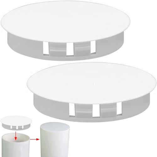 Joycabin 100 mm Lüftungsrohr Endstück Abdeckung, 2 Stück Rohrabdeckkappe, Rohr Deckel Inner Ø 100mm, Rohrabdeckung Rohr Deckel Muffenstopfen, PVC Abdeckkappe Lüftungsrohr Endkappe für PVC Rohr 100mm von Joycabin