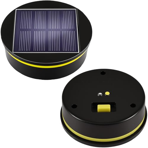 Joycabin Solarlampen Ersatz Top 8cm mit LED Warmweiß Licht Solardeckel, IP65 Wasserdicht Solarbatteriekasten Solarleuchten Solarpanel Ersatzteil für Solarlampen Laterne Deckel Garten (2 Stück 8cm) von Joycabin