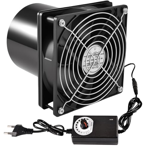 Joycabin Rohrventilator 100mm Abluftventilator Rohrlüfter mit Geschwindigkeitsregler, Rohrventilator Hitzebeständig Lüfter Leise Rauchabzug Ventilator für Küchen,WC,Garage,Gewächshaus,Luftzirkulation von Joycabin