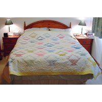 Einzigartige Handgemachte Patchwork Erbstück Bett Quilt - Obstkorb von JoyceSmithQuilts