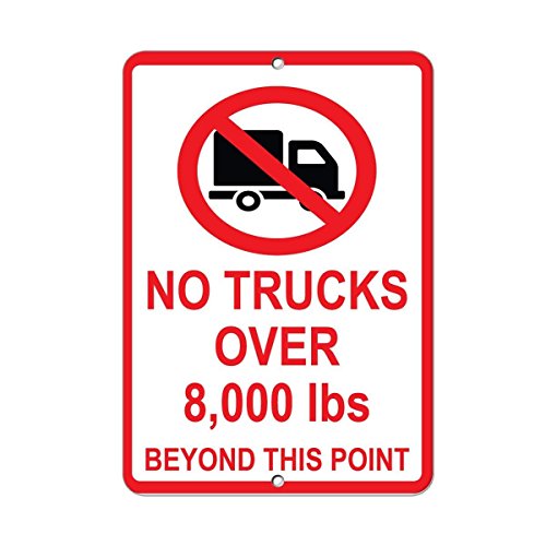 Joycenie Blechschild, Aluminiumschild, Aufschrift "No Trucks Over 3.6 kg Beyond This Point", Parkschild, Metallschild, Vintage-Retro-Wanddekoration, 30,5 x 20,3 cm Joycenie Blechschild, Aluminiumschild, Aufschrift "No Trucks Over 3.6 kg Beyond This Point", Parkschild, Metallschild, Vintage-Retro-Wanddekoration, 30,5 x 20,3 cm von Joycenie