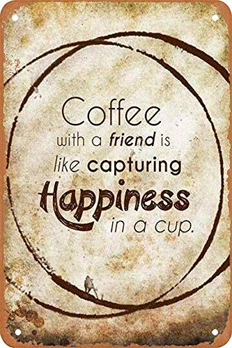 Joycenie Blechschild, Aluminiumschild, Kaffee-Capturing Happiness-Wanddekoration, 30,5 x 20,3 cm Joycenie Blechschild, Aluminiumschild, Kaffee-Capturing Happiness-Wanddekoration, 30,5 x 20,3 cm von Joycenie
