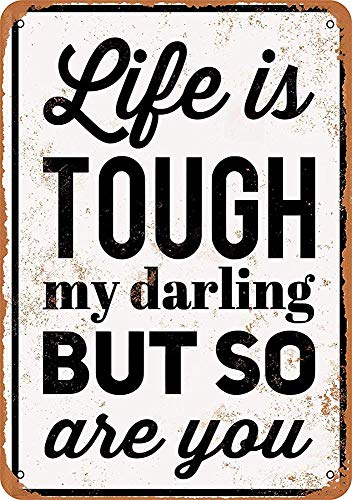 Joycenie Blechschild, Aluminiumschild, Life is Tough Wanddekoration, 30,5 x 20,3 cm Joycenie Blechschild, Aluminiumschild, Life is Tough Wanddekoration, 30,5 x 20,3 cm von Joycenie
