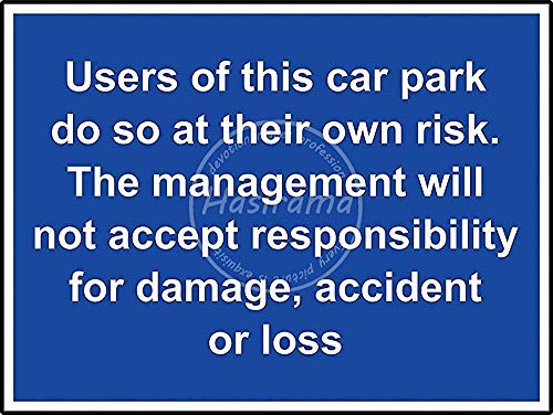 Joycenie Blechschild, Aluminiumschild, Park at Own Risk, Wanddekoration, 30,5 x 20,3 cm Joycenie Blechschild, Aluminiumschild, Park at Own Risk, Wanddekoration, 30,5 x 20,3 cm von Joycenie