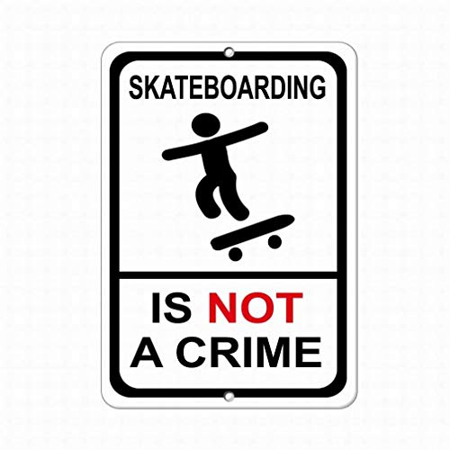 Joycenie Blechschild, Aluminiumschild, Skateboarding is Not A Crime Security, Wanddekoration, 30,5 x 20,3 cm Joycenie Blechschild, Aluminiumschild, Skateboarding is Not A Crime Security, Wanddekoration, 30,5 x 20,3 cm von Joycenie