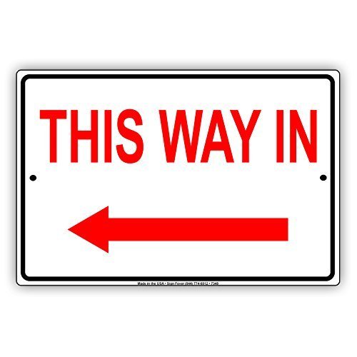 Joycenie Blechschild, Aluminiumschild "This Way in Left Arrow Pointer Direction", rote Buchstaben, Wanddekoration, 30,5 x 20,3 cm Joycenie Blechschild, Aluminiumschild "This Way in Left Arrow Pointer Direction", rote Buchstaben, Wanddekoration, 30,5 x 20,3 cm von Joycenie