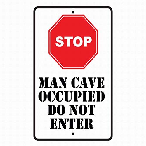 Joycenie Blechschild aus Aluminium, Aufschrift "Stop Man Cave Occupied Do Not Enter", Wanddekoration, 30,5 x 20,3 cm Joycenie Blechschild aus Aluminium, Aufschrift "Stop Man Cave Occupied Do Not Enter", Wanddekoration, 30,5 x 20,3 cm von Joycenie