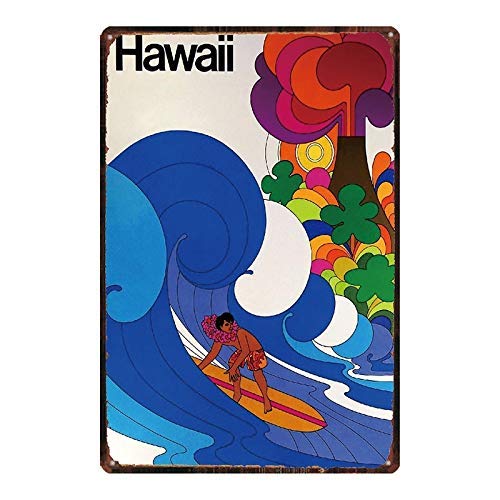 Joycenie Blechschild aus Aluminium, Hawaii-Wanddekoration, 30,5 x 20,3 cm Joycenie Blechschild aus Aluminium, Hawaii-Wanddekoration, 30,5 x 20,3 cm von Joycenie
