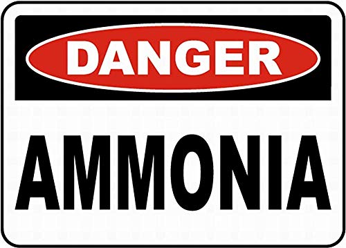 Joycenie Blechschild aus Aluminium, Motiv: Danger Ammoniak, Wanddekoration, 30,5 x 20,3 cm Joycenie Blechschild aus Aluminium, Motiv: Danger Ammoniak, Wanddekoration, 30,5 x 20,3 cm von Joycenie