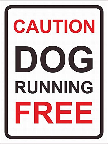 Joycenie Blechschild aus Aluminium mit Aufschrift "Safety Caution Dogs Running Free", starr, 20,3 x 30,5 cm Joycenie Blechschild aus Aluminium mit Aufschrift "Safety Caution Dogs Running Free", starr, 20,3 x 30,5 cm von Joycenie