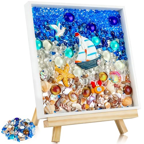 Joyclub Mosaik-Malerei-Set zum Selbermachen, für Erwachsene und Kinder, Kreativität, handgefertigt, Kunst und Handwerk, quadratischer Rahmen, Malerei, Mosaikherstellung, Projekte, Zubehör von Joyclub