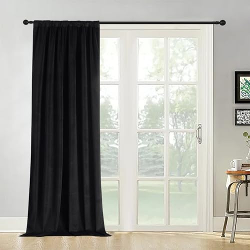 Joydeco 100% Blickdicht Samt Vorhang mit Kräuselband Anpassen Schwarz Schienensystem Schiebevorhang Verdunkelung Thermovorhang Kälteschutz Gardinen Schlafzimmer Wohnzimmer Curtains Joydeco 100% Blickdicht Samt Vorhang mit Kräuselband Anpassen Schwarz Schienensystem Schiebevorhang Verdunkelung Thermovorhang Kälteschutz Gardinen Schlafzimmer Wohnzimmer Curtains von Joydeco