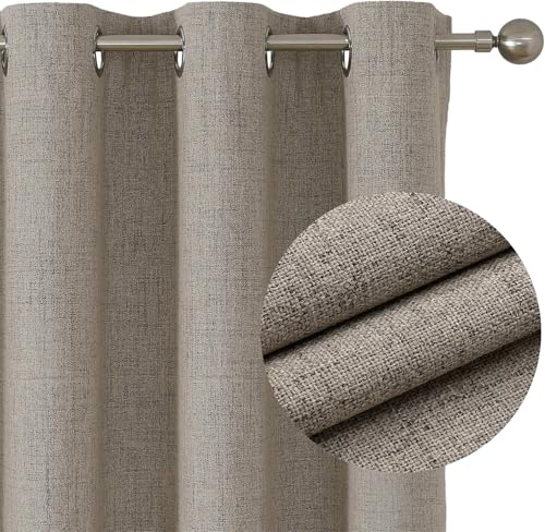 Joydeco 100% Blickdichte Vorhänge mit Ösen Gardinen Leinenoptik 2 Stück, Verdunkelungsvorhang Leinen Thermovorhang Hitzeschutz, Wärmeisolierte Beschichtung Rückenschicht für Schlafzimmer Wohnzimmer Joydeco 100% Blickdichte Vorhänge mit Ösen Gardinen Leinenoptik 2 Stück, Verdunkelungsvorhang Leinen Thermovorhang Hitzeschutz, Wärmeisolierte Beschichtung Rückenschicht für Schlafzimmer Wohnzimmer von Joydeco