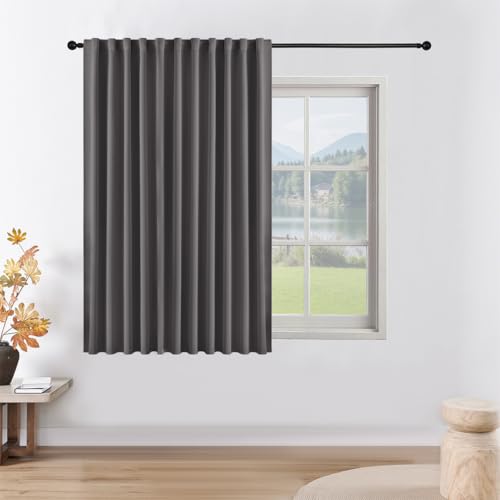 Joydeco Blickdichte Vorhänge mit Schlaufen Gardinen 1er Set, Verdunkelungsvorhang Grau Thermovorhang Hitzeschutz, Schlaufenschal für Schlafzimmer Wohnzimmer Joydeco Blickdichte Vorhänge mit Schlaufen Gardinen 1er Set, Verdunkelungsvorhang Grau Thermovorhang Hitzeschutz, Schlaufenschal für Schlafzimmer Wohnzimmer von Joydeco