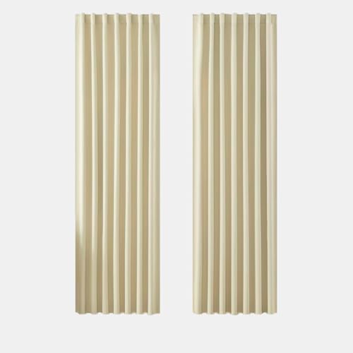 Joydeco Schlaufen Verdeckten Vorhänge 2er Set,H 240 x B 135 Beige Maschinenwaschbar Lange Vorhang Thermo Verdunkelung Stangendurchzug Gardinen Blackout Blickdicht Curtains Schlafzimmer Wohnzimmer Joydeco Schlaufen Verdeckten Vorhänge 2er Set,H 240 x B 135 Beige Maschinenwaschbar Lange Vorhang Thermo Verdunkelung Stangendurchzug Gardinen Blackout Blickdicht Curtains Schlafzimmer Wohnzimmer von Joydeco