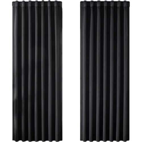 Joydeco Schlaufen Verdeckten Vorhänge 2er Set,H 145 x B 140 Schwarz Verdunkelung Blackout Blickdicht Kurze Polyester Vorhang Stangendurchzug Gardinen Schlafzimmer Wohnzimmer Curtains Joydeco Schlaufen Verdeckten Vorhänge 2er Set,H 145 x B 140 Schwarz Verdunkelung Blackout Blickdicht Kurze Polyester Vorhang Stangendurchzug Gardinen Schlafzimmer Wohnzimmer Curtains von Joydeco