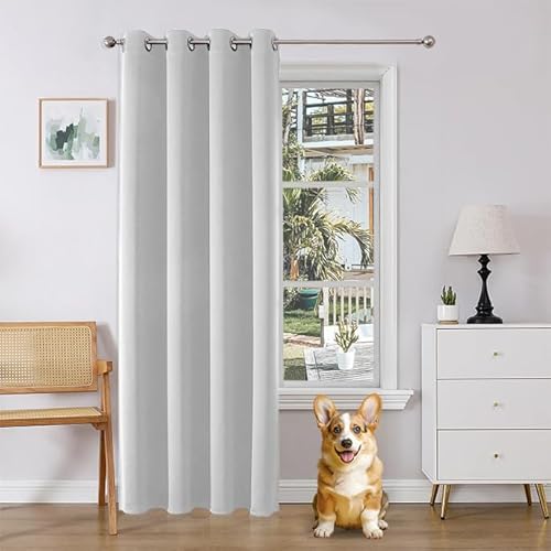 Joydeco Verdunkelungsvorhang 1 Stück, Vorhang Blickdicht mit Ösen Türvorhang H 260 x B 140 Thermovorhang Grauweiß Kälteschutz Hitzeschutz Blackout Curtain für Schlafzimmer Wohnzimmer Joydeco Verdunkelungsvorhang 1 Stück, Vorhang Blickdicht mit Ösen Türvorhang H 260 x B 140 Thermovorhang Grauweiß Kälteschutz Hitzeschutz Blackout Curtain für Schlafzimmer Wohnzimmer von Joydeco