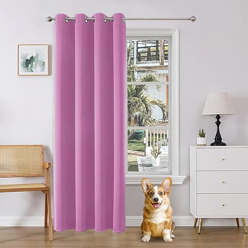Joydeco Verdunkelungsvorhang 1 Stück,Vorhang Blickdicht mit Ösen Türvorhang H 210 x B 132 Thermovorhang Zartrosa-Violett Kälteschutz Hitzeschutz Blackout Curtain für Schlafzimmer Wohnzimmer Joydeco Verdunkelungsvorhang 1 Stück,Vorhang Blickdicht mit Ösen Türvorhang H 210 x B 132 Thermovorhang Zartrosa-Violett Kälteschutz Hitzeschutz Blackout Curtain für Schlafzimmer Wohnzimmer von Joydeco
