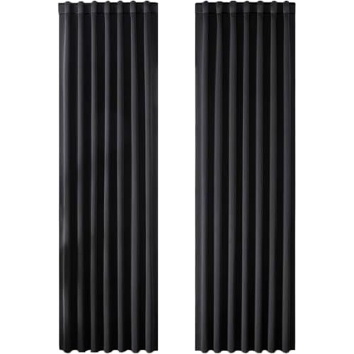 Joydeco Vorhänge mit Verdeckten Schlaufen 2er Set,H 220 x B 140 Schwarz Verdunkelung Blickdicht Vorhang Stangendurchzug Gardinen Blackout Curtains Schlafzimmer Wohnzimmer Joydeco Vorhänge mit Verdeckten Schlaufen 2er Set,H 220 x B 140 Schwarz Verdunkelung Blickdicht Vorhang Stangendurchzug Gardinen Blackout Curtains Schlafzimmer Wohnzimmer von Joydeco
