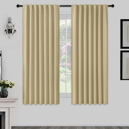 Joydeco Vorhänge mit Verdeckten Schlaufen 2er Set,H 225 x B 140 Dunkelbeige Lange Vorhang Thermo Verdunkelung Stangendurchzug Gardinen Blackout Blickdicht Curtains Schlafzimmer Wohnzimmer Modern Joydeco Vorhänge mit Verdeckten Schlaufen 2er Set,H 225 x B 140 Dunkelbeige Lange Vorhang Thermo Verdunkelung Stangendurchzug Gardinen Blackout Blickdicht Curtains Schlafzimmer Wohnzimmer Modern von Joydeco
