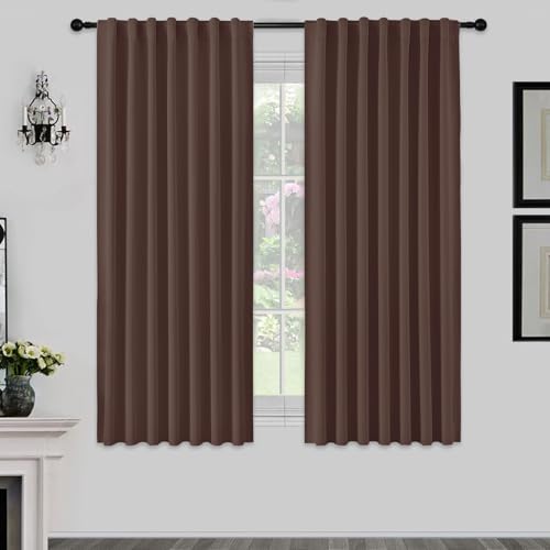 Joydeco Vorhänge mit Verdeckten Schlaufen 2er Set,H 225 x B 140 Schokoladenbraun Lange Vorhang Thermo Verdunkelung Stangendurchzug Gardinen Blackout Blickdicht Curtains Schlafzimmer Wohnzimmer Modern Joydeco Vorhänge mit Verdeckten Schlaufen 2er Set,H 225 x B 140 Schokoladenbraun Lange Vorhang Thermo Verdunkelung Stangendurchzug Gardinen Blackout Blickdicht Curtains Schlafzimmer Wohnzimmer Modern von Joydeco