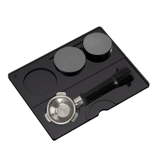 Joyeee Espresso-Tampermatte, Silikon, rutschfest, professionelles Silikon-Tamping-Pad, Kaffee-Espresso-Zubehör, wasserdicht und hitzebeständig, 9,8 x 19,8 cm von Joyeee