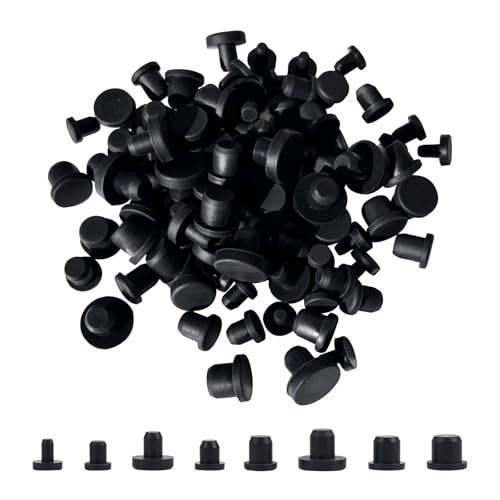 Joyek 80 Stück Gummistopfen Set – Schwarze Silikonstopfen Ø4–9,5mm – Flexible Blindstopfen & Verschlussstopfen für Flaschen Rohre Joyek 80 Stück Gummistopfen Set – Schwarze Silikonstopfen Ø4–9,5mm – Flexible Blindstopfen & Verschlussstopfen für Flaschen Rohre von Joyek