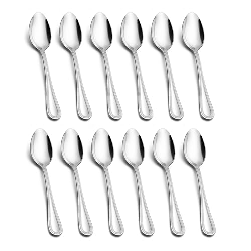 Joyfair Teelöffel, 12 Stück Edelstahl Kaffeelöffel Set, 13,5cm Spiegelpoliert Espressolöffel Klein Löffel Set, Dessertlöffel Set für Haushalte, Restaurants, Kantinen, Langlebig & Spülmaschinenfest von Joyfair