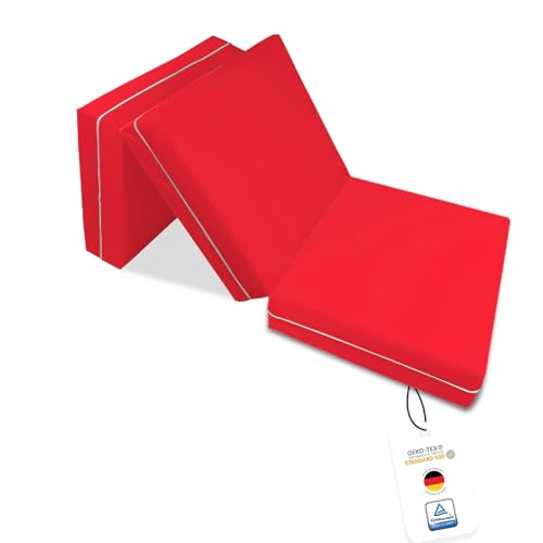 joyfill Klappmatratze - die Beste Faltmatratze aus Qualitätsschaumstoff (506 ROT) von joyfill