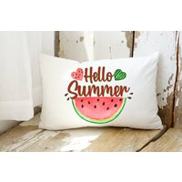 Hallo Sommer Wassermelone Kissen | Neues Haus Geschenk Pop Of Color Niedliches Dekokissen Eine in Einem Melonen-Sommer-Dekor von JoyfulLifeBoutique