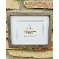 13. Hochzeitstag Personalisiertes Geschenk, 20x25 cm Seeglas Kunst, Hochzeit Jahrestag Geschenk Für Eltern, Frau, Ehemann 13. Hochzeitstag Personalisiertes Geschenk, 20x25 cm Seeglas Kunst, Hochzeit Jahrestag Geschenk Für Eltern, Frau, Ehemann von JoyfulPebbleArt