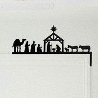 Krippe, Türdeko Aus Holz, Dezente Weihnachtsdeko Krippe, Türdeko Aus Holz, Dezente Weihnachtsdeko von JoyfulPh44