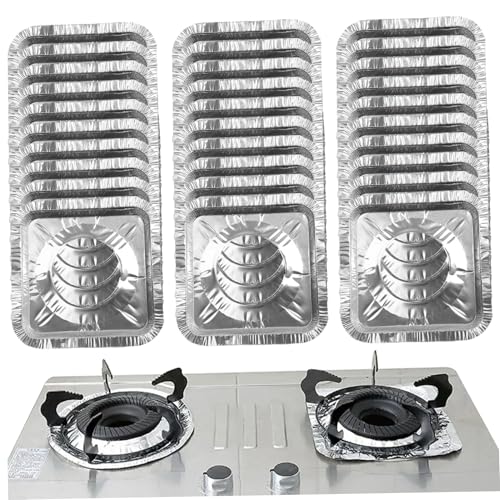 100 pcs Gasofenbrenner, 8, 5 -Zoll -Aluminiumfolie -Herd -Top -Deckel für Gasbrenner, Einweg für Öl, Fett und Verschüttung von Lebensmitteln Brenner von Joygoodta